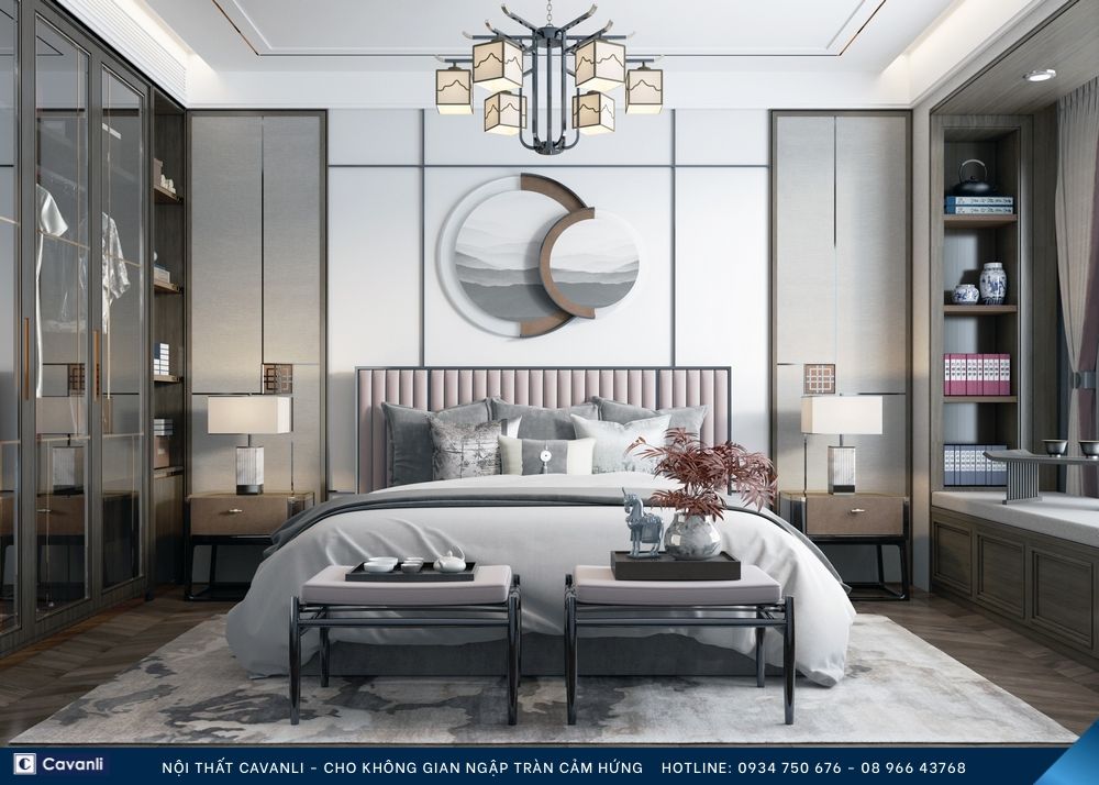 Thiết kế thi công nội thất phòng ngủ đẹp, liên hệ nội thất Cavanli