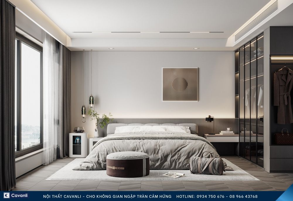 Thiết kế thi công nội thất phòng ngủ đẹp, liên hệ nội thất Cavanli