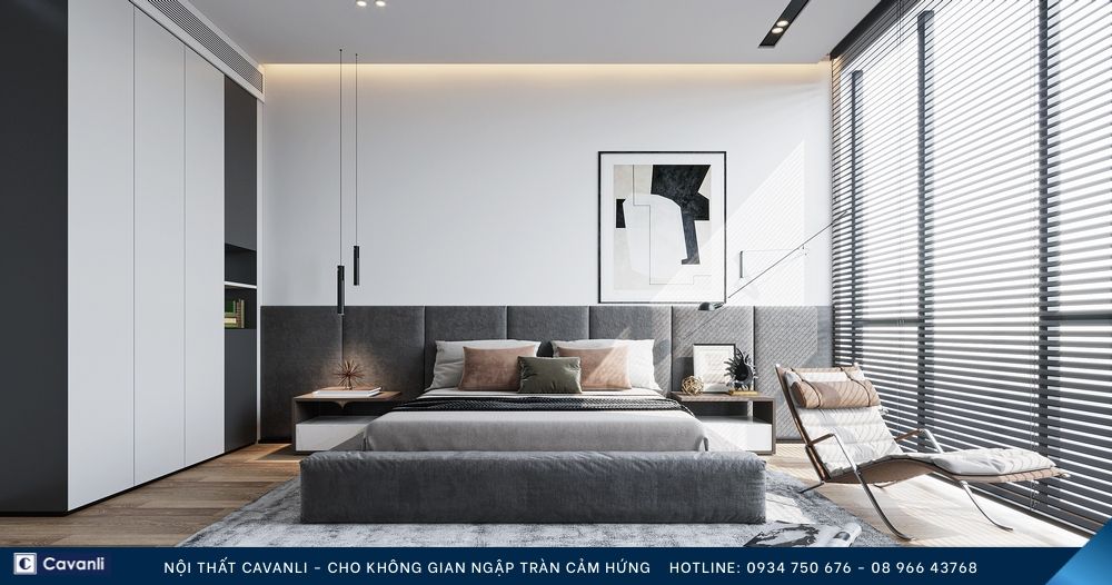 Thiết kế thi công nội thất phòng ngủ đẹp, liên hệ nội thất Cavanli