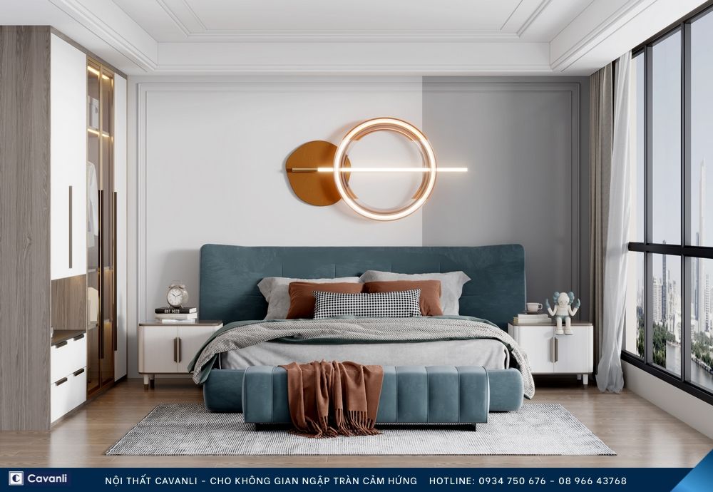 Thiết kế thi công nội thất phòng ngủ đẹp, liên hệ nội thất Cavanli