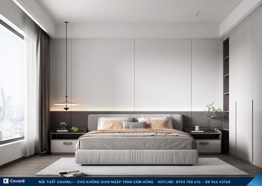 Thiết kế thi công nội thất phòng ngủ đẹp, liên hệ nội thất Cavanli