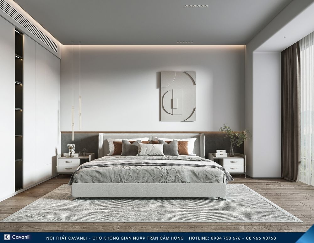 Thiết kế thi công nội thất phòng ngủ đẹp, liên hệ nội thất Cavanli