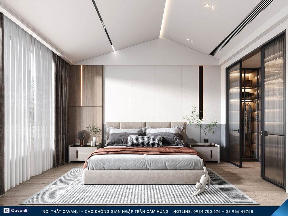 Thiết kế thi công nội thất phòng ngủ đẹp, liên hệ nội thất Cavanli