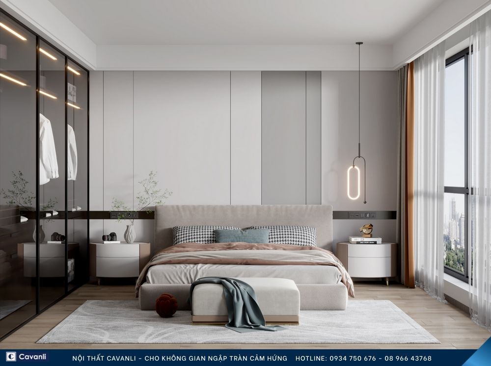 Thiết kế thi công nội thất phòng ngủ đẹp, liên hệ nội thất Cavanli