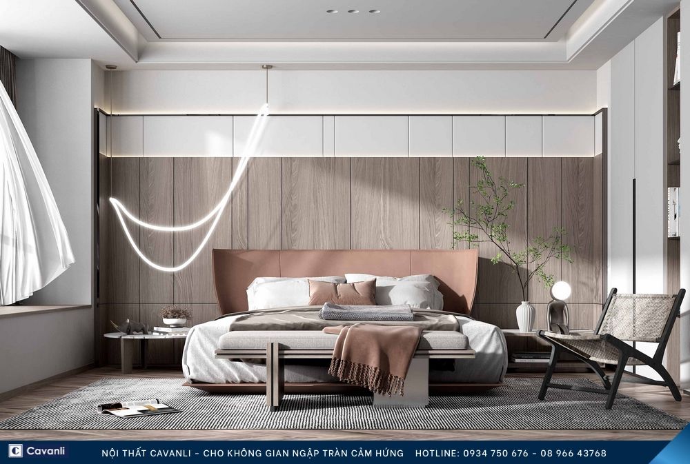 Thiết kế thi công nội thất phòng ngủ đẹp, liên hệ nội thất Cavanli