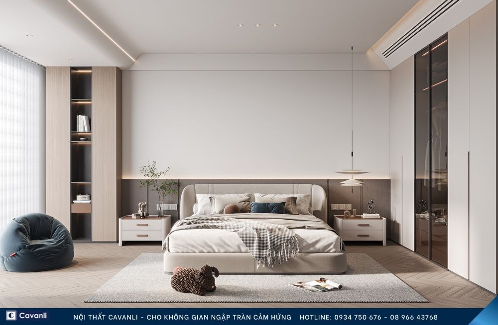 Thiết kế thi công nội thất phòng ngủ đẹp, liên hệ nội thất Cavanli