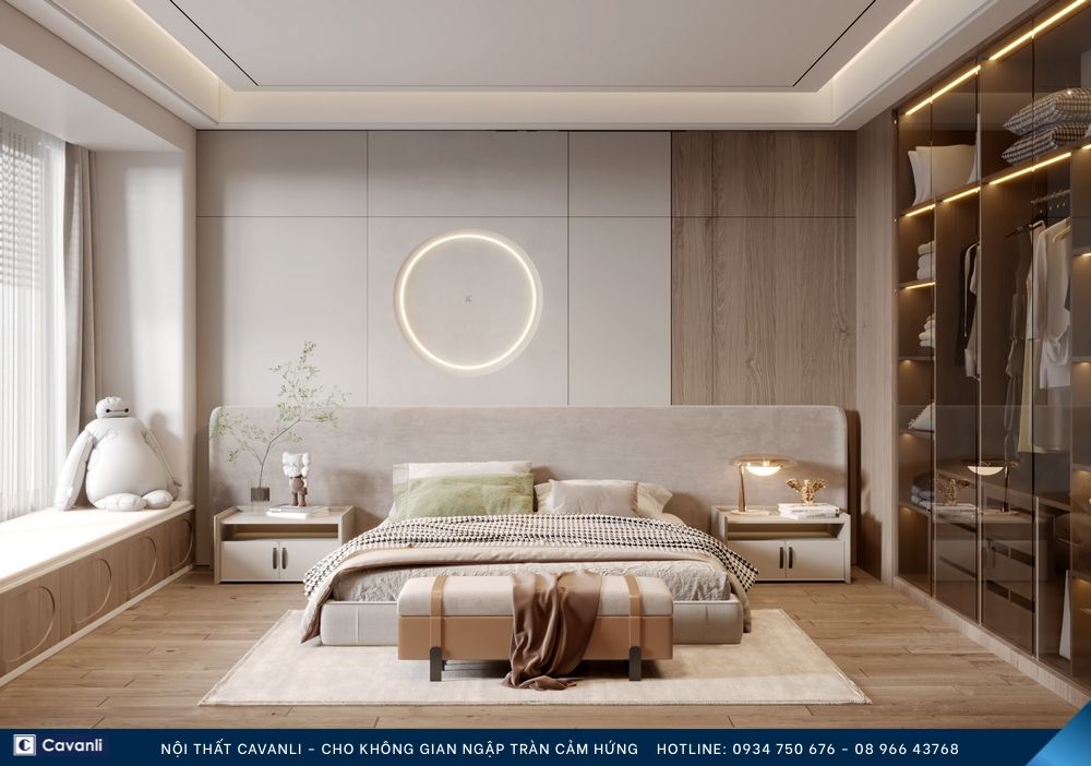 Thiết kế thi công nội thất phòng ngủ đẹp, liên hệ nội thất Cavanli
