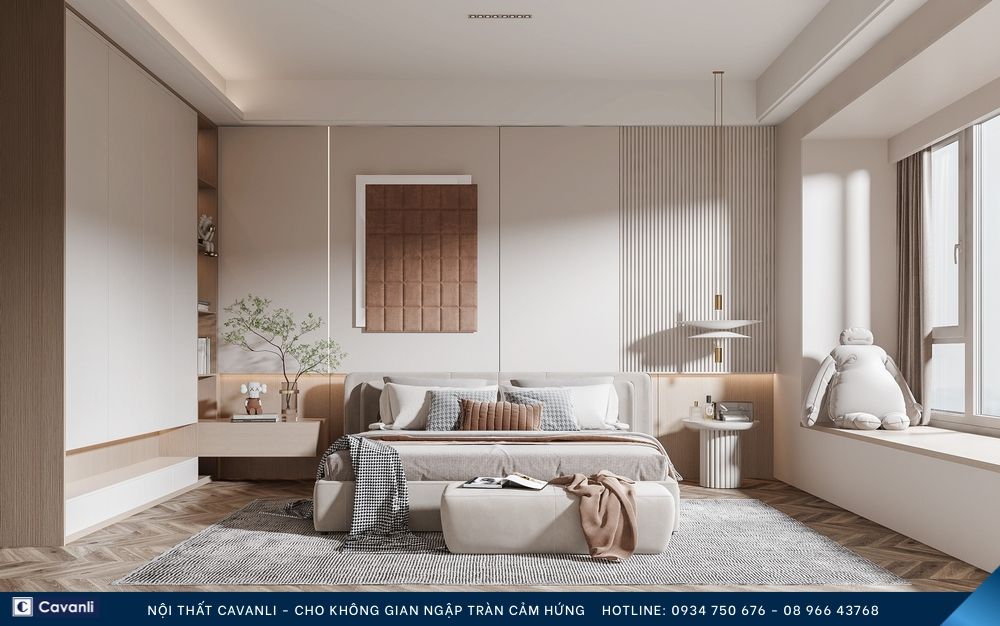 Thiết kế thi công nội thất phòng ngủ đẹp, liên hệ nội thất Cavanli