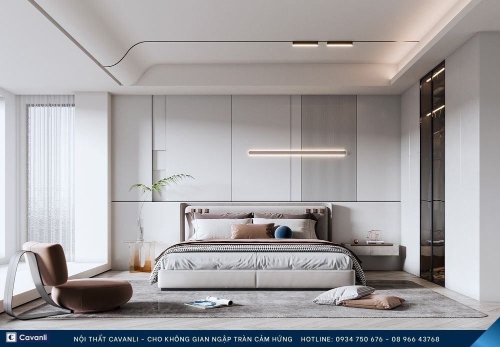 Thiết kế thi công nội thất phòng ngủ đẹp, liên hệ nội thất Cavanli