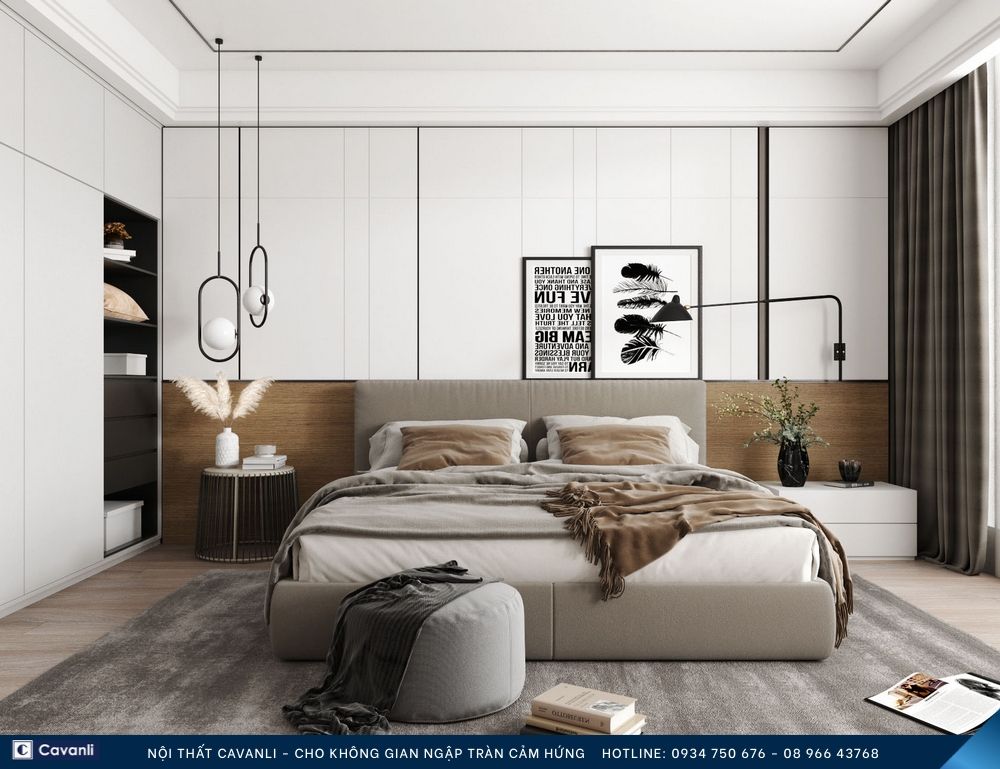 Thiết kế thi công nội thất phòng ngủ đẹp, liên hệ nội thất Cavanli