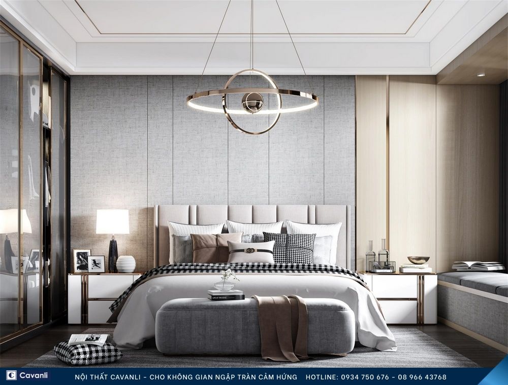 Thiết kế thi công nội thất phòng ngủ đẹp, liên hệ nội thất Cavanli
