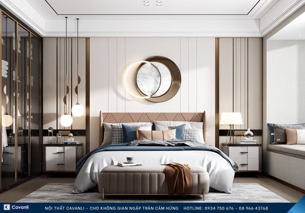 Thiết kế thi công nội thất phòng ngủ đẹp, liên hệ nội thất Cavanli