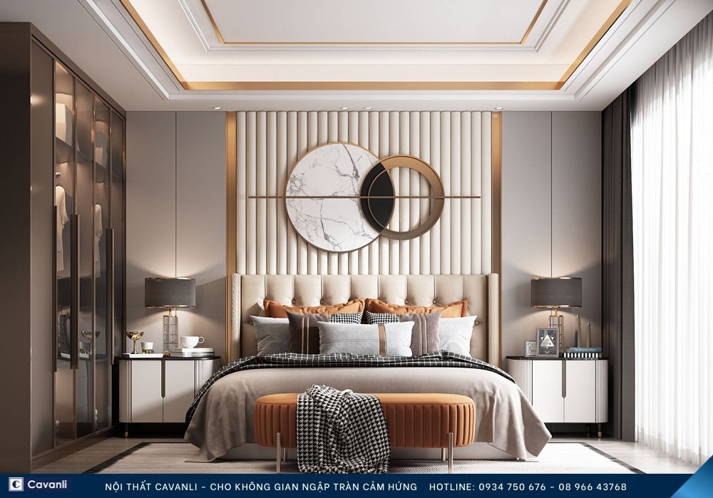 Thiết kế thi công nội thất phòng ngủ đẹp, liên hệ nội thất Cavanli
