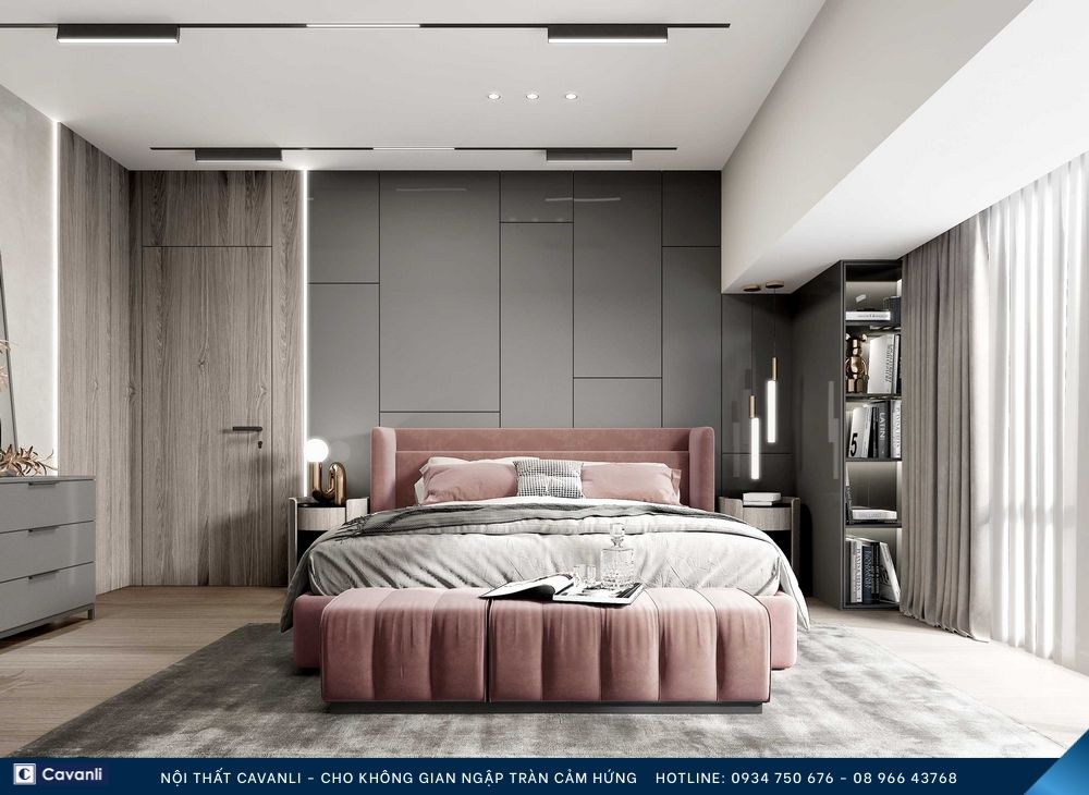 Thiết kế thi công nội thất phòng ngủ đẹp, liên hệ nội thất Cavanli