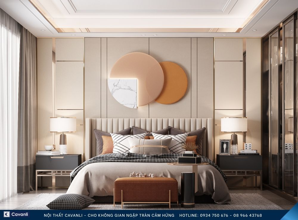 Thiết kế thi công nội thất phòng ngủ đẹp, liên hệ nội thất Cavanli