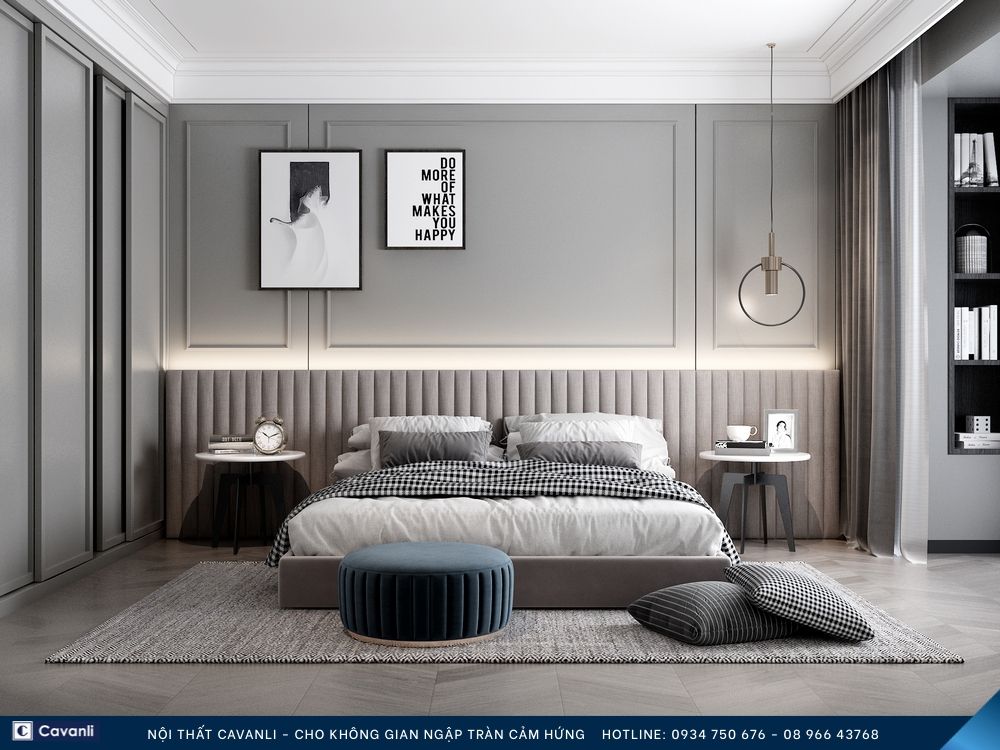 Thiết kế thi công nội thất phòng ngủ đẹp, liên hệ nội thất Cavanli