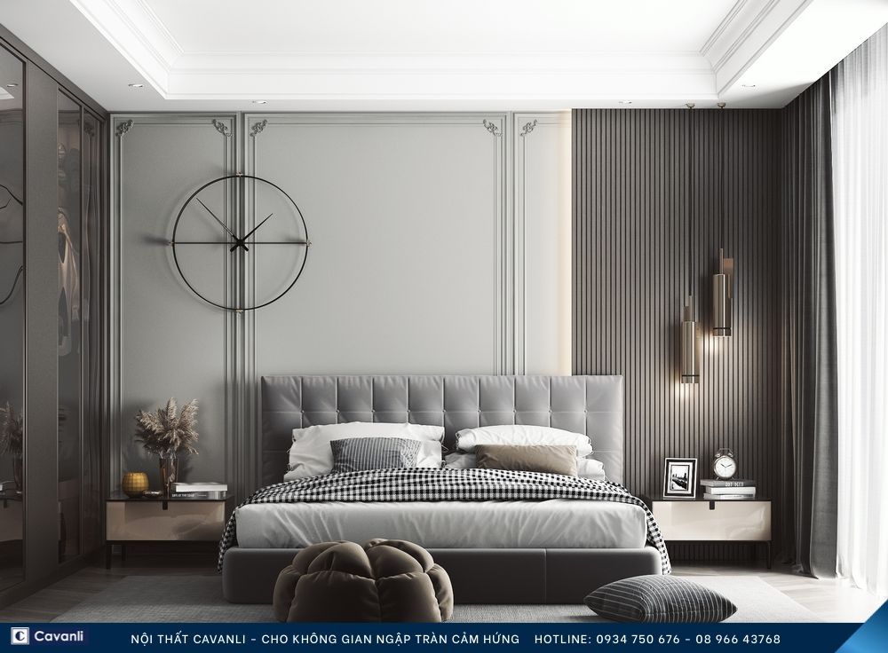 Thiết kế thi công nội thất phòng ngủ đẹp, liên hệ nội thất Cavanli
