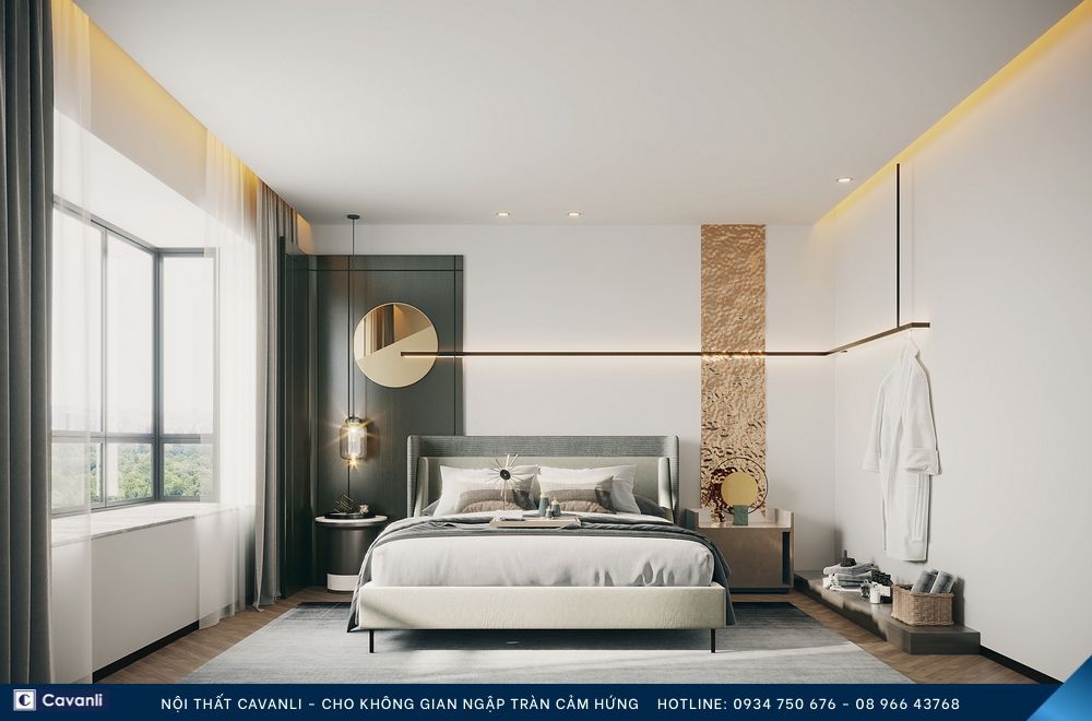 Thiết kế thi công nội thất phòng ngủ đẹp, liên hệ nội thất Cavanli