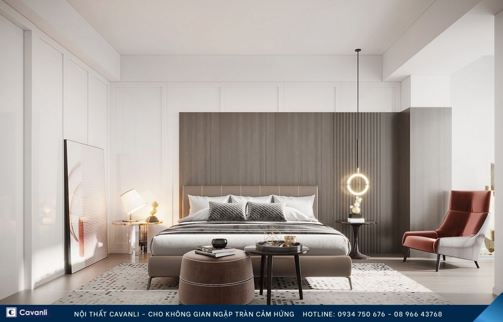 Thiết kế thi công nội thất phòng ngủ đẹp, liên hệ nội thất Cavanli