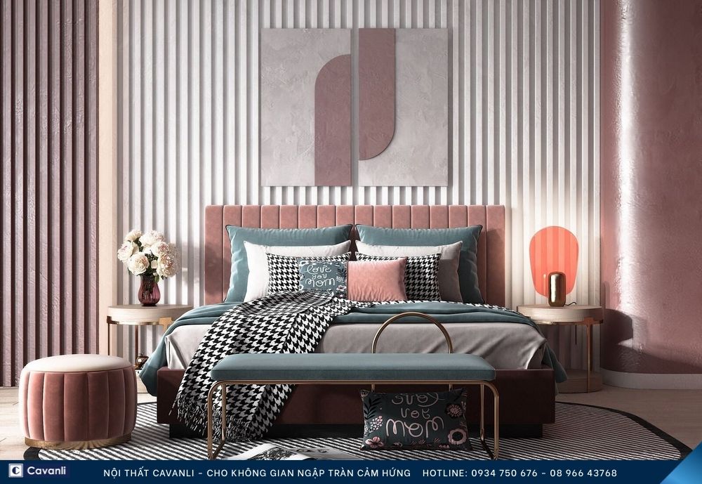 Thiết kế thi công nội thất phòng ngủ đẹp, liên hệ nội thất Cavanli