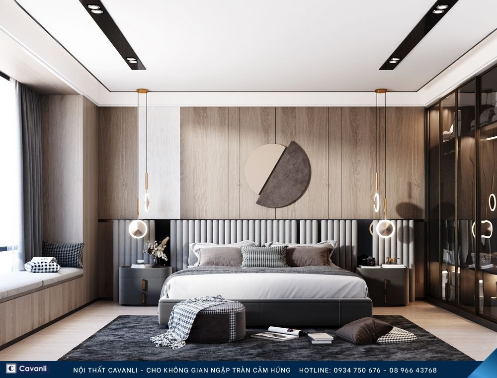 Thiết kế thi công nội thất phòng ngủ đẹp, liên hệ nội thất Cavanli