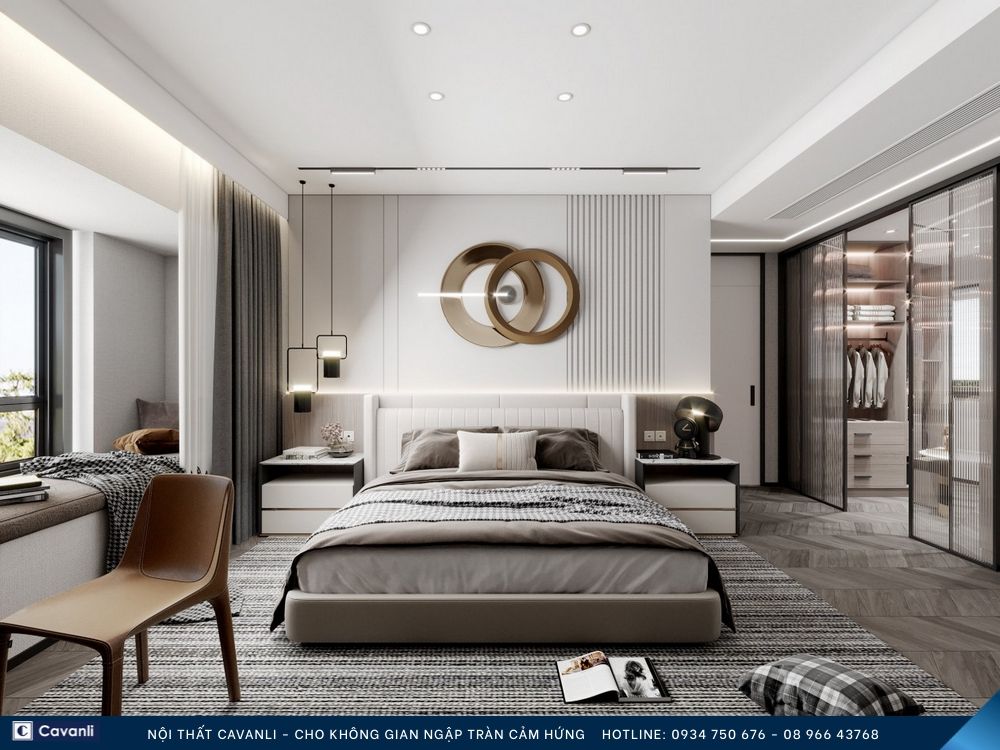Thiết kế thi công nội thất phòng ngủ đẹp, liên hệ nội thất Cavanli