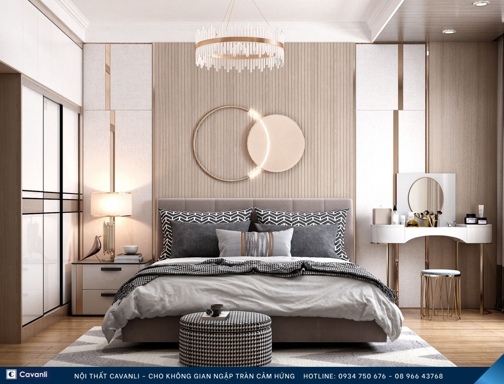 Thiết kế thi công nội thất phòng ngủ đẹp, liên hệ nội thất Cavanli