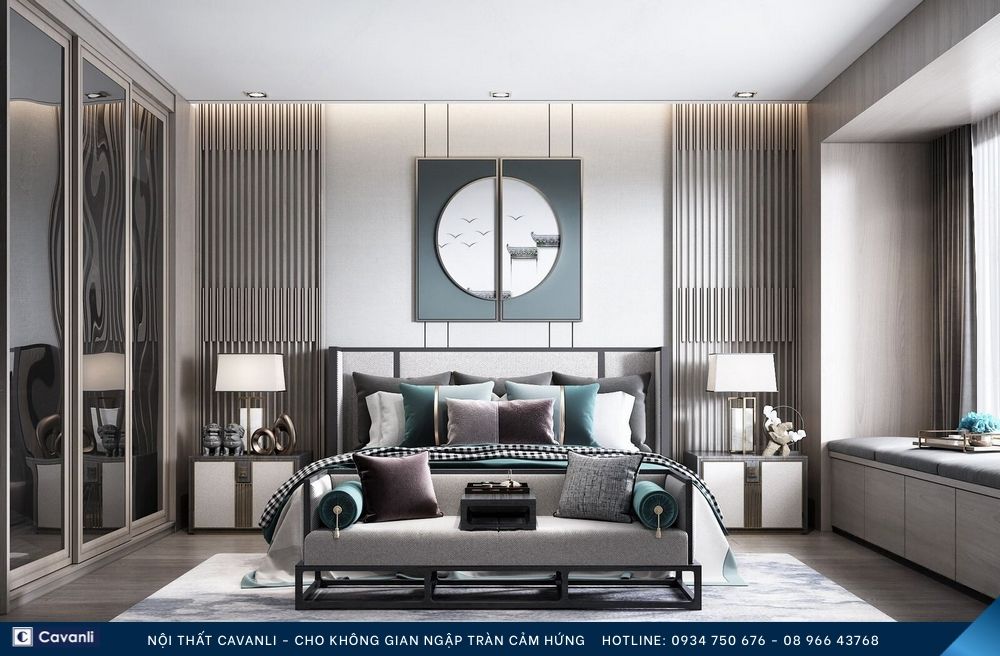 Thiết kế thi công nội thất phòng ngủ đẹp, liên hệ nội thất Cavanli