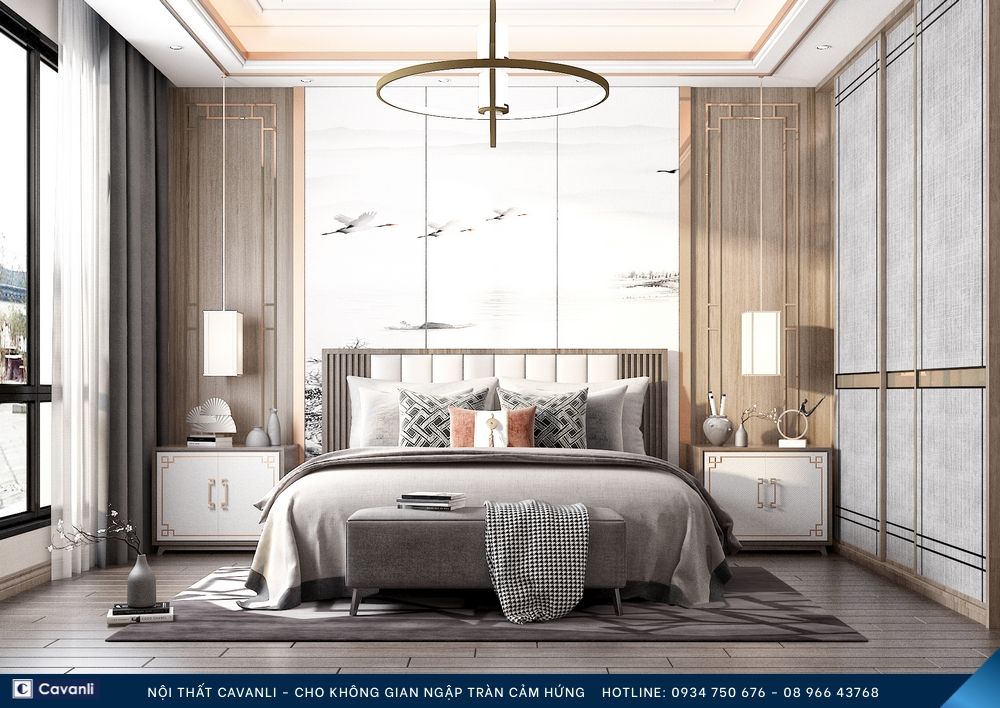 Thiết kế thi công nội thất phòng ngủ đẹp, liên hệ nội thất Cavanli