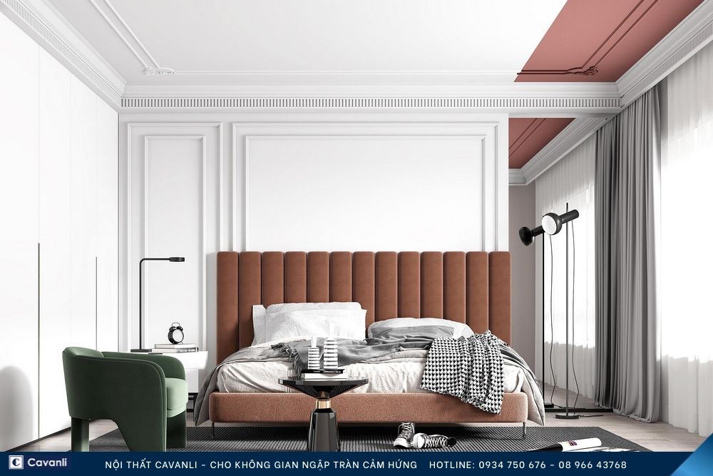 Thiết kế thi công nội thất phòng ngủ đẹp, liên hệ nội thất Cavanli