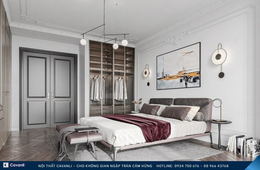 Thiết kế thi công nội thất phòng ngủ đẹp, liên hệ nội thất Cavanli