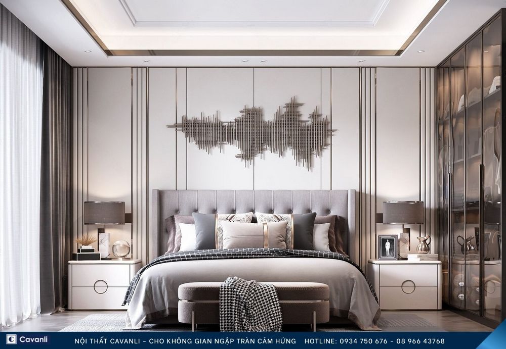 Thiết kế thi công nội thất phòng ngủ đẹp, liên hệ nội thất Cavanli
