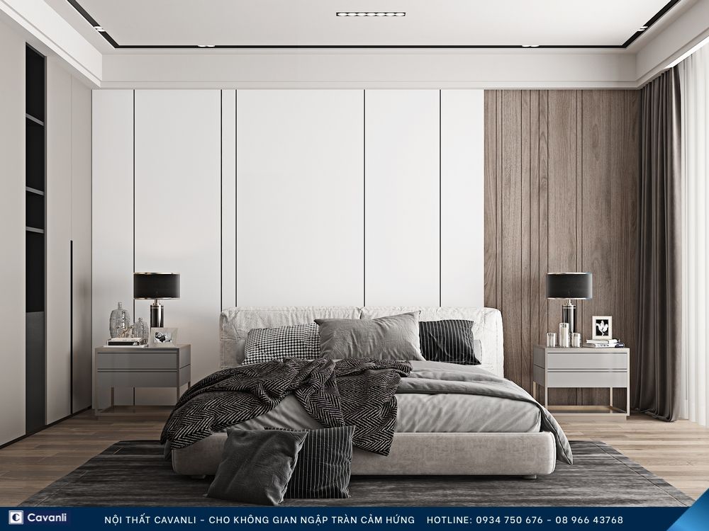Thiết kế thi công nội thất phòng ngủ đẹp, liên hệ nội thất Cavanli