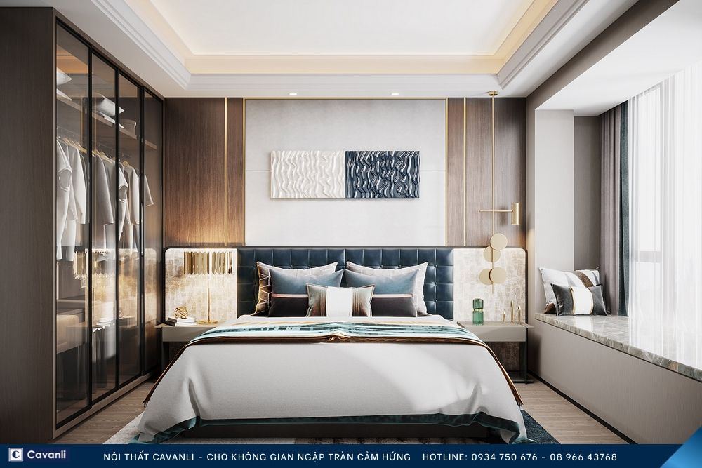 Thiết kế thi công nội thất phòng ngủ đẹp, liên hệ nội thất Cavanli