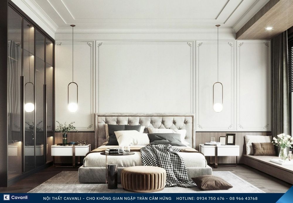 Thiết kế thi công nội thất phòng ngủ đẹp, liên hệ nội thất Cavanli