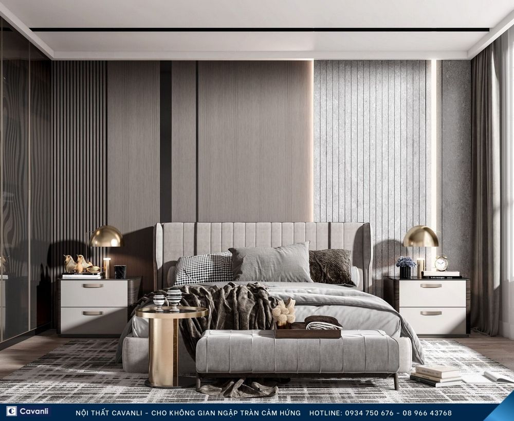Thiết kế thi công nội thất phòng ngủ đẹp, liên hệ nội thất Cavanli