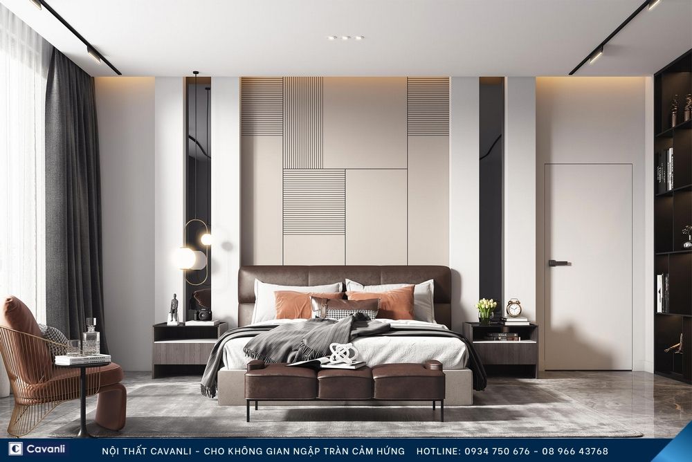 Thiết kế thi công nội thất phòng ngủ đẹp, liên hệ nội thất Cavanli