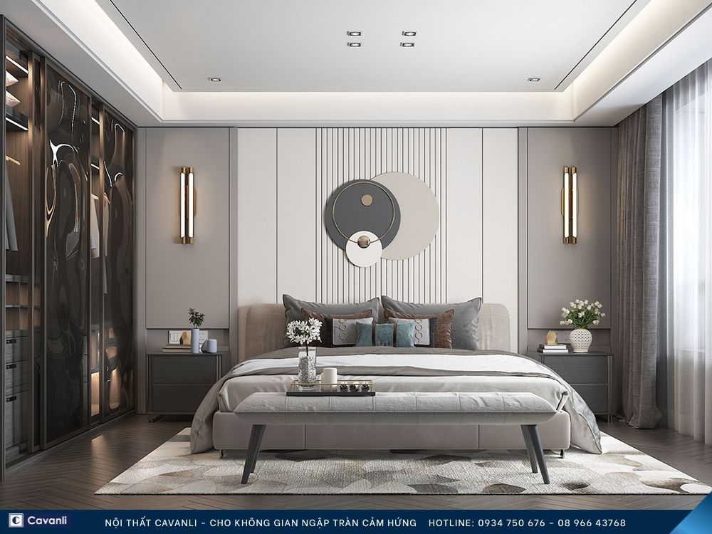 Thiết kế thi công nội thất phòng ngủ đẹp, liên hệ nội thất Cavanli