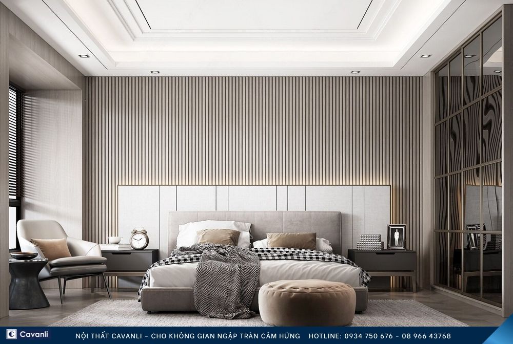 Thiết kế thi công nội thất phòng ngủ đẹp, liên hệ nội thất Cavanli