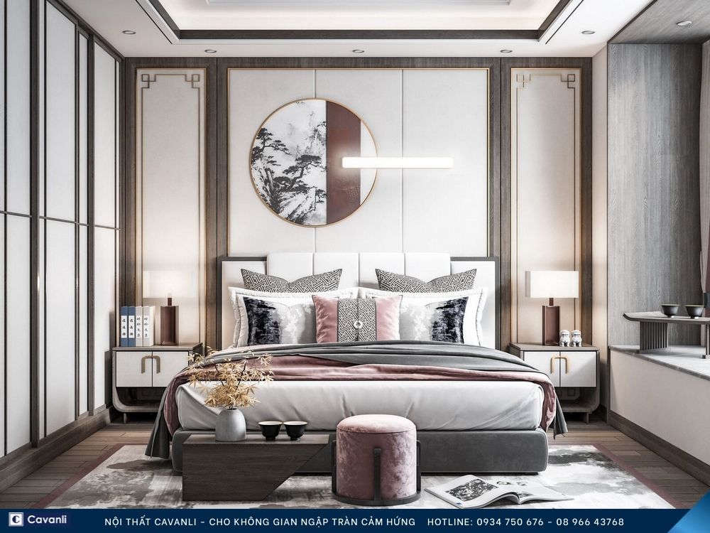 Thiết kế thi công nội thất phòng ngủ đẹp, liên hệ nội thất Cavanli