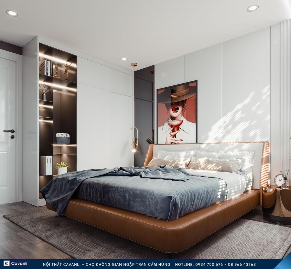 Thiết kế thi công nội thất phòng ngủ đẹp, liên hệ nội thất Cavanli