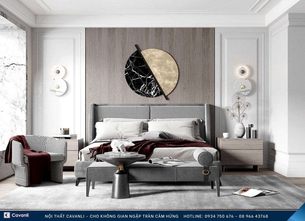 Thiết kế thi công nội thất phòng ngủ đẹp, liên hệ nội thất Cavanli