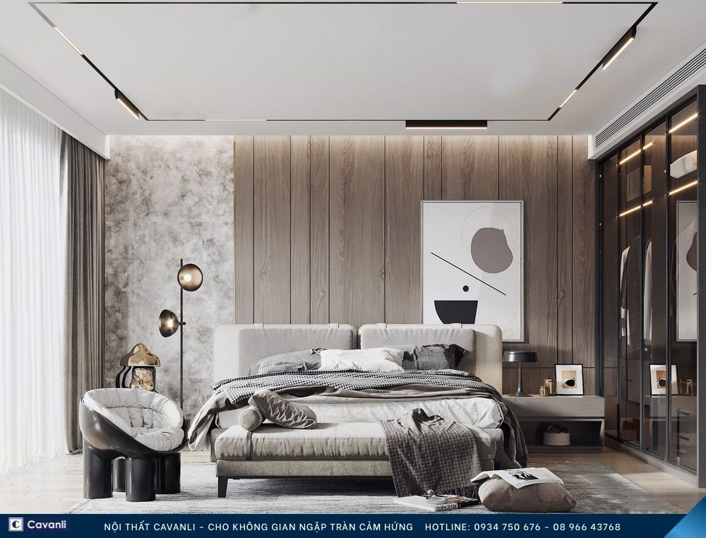 Thiết kế thi công nội thất phòng ngủ đẹp, liên hệ nội thất Cavanli