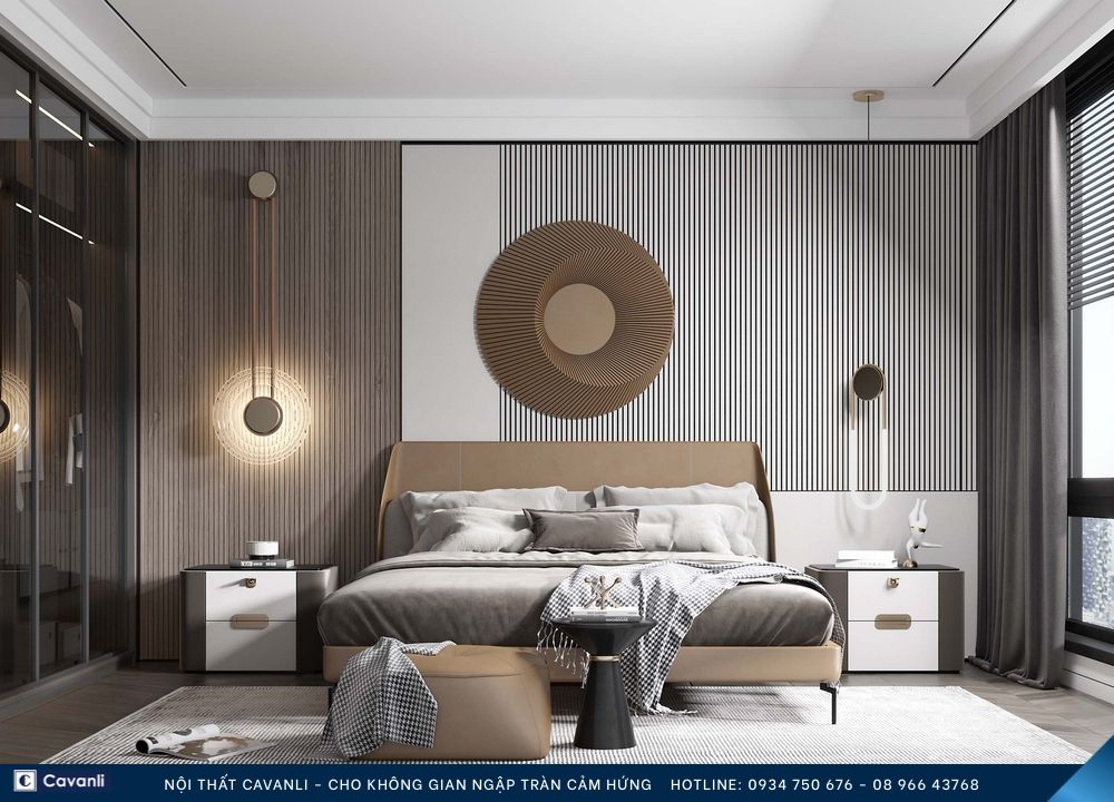 Thiết kế thi công nội thất phòng ngủ đẹp, liên hệ nội thất Cavanli