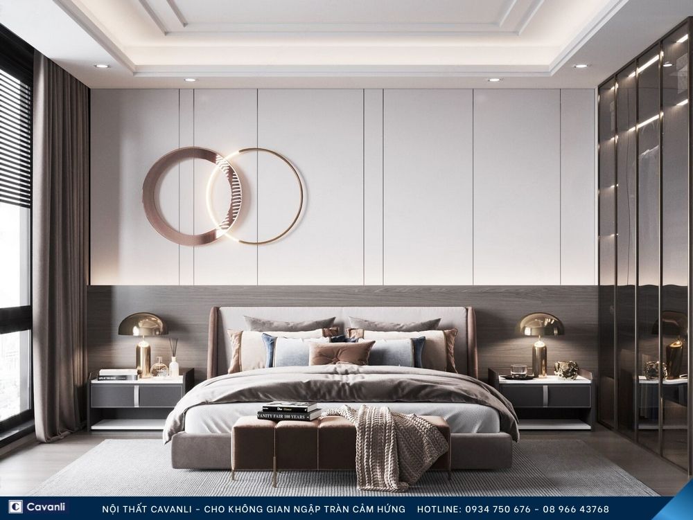 Thiết kế thi công nội thất phòng ngủ đẹp, liên hệ nội thất Cavanli