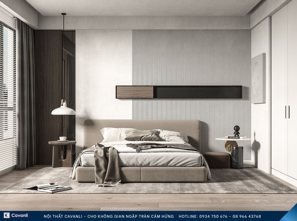 Thiết kế thi công nội thất phòng ngủ đẹp, liên hệ nội thất Cavanli