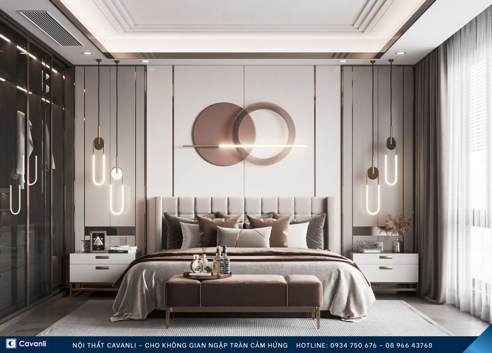 Thiết kế thi công nội thất phòng ngủ đẹp, liên hệ nội thất Cavanli