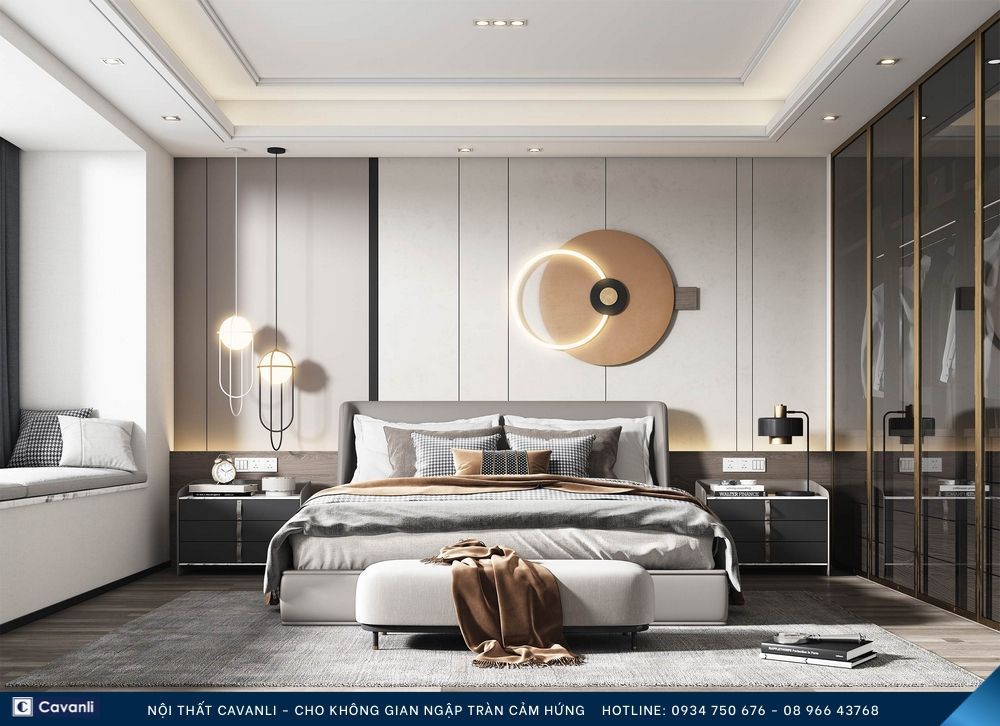 Thiết kế thi công nội thất phòng ngủ đẹp, liên hệ nội thất Cavanli