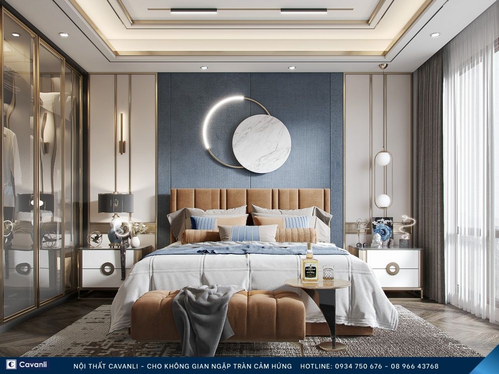 Thiết kế thi công nội thất phòng ngủ đẹp, liên hệ nội thất Cavanli