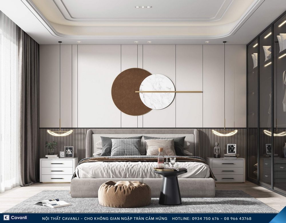 Thiết kế thi công nội thất phòng ngủ đẹp, liên hệ nội thất Cavanli
